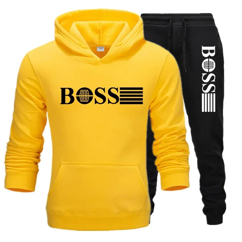 Two-piece fitness sets for autumn and winter, casual sportswear for men and women, and fashionable hooded sweatshirts Picture color 5