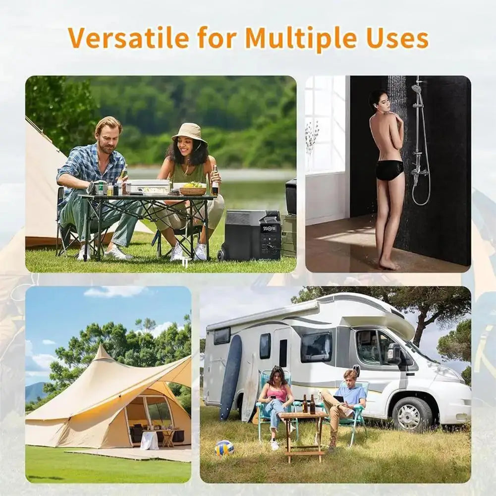 Portable Shower Pan with Drain Hose Foldable Shower Base Outdoor Tent Shower Tray for RV Outdoor Camping Shower Beach Pet Bath