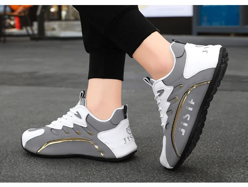 Luxury Men's Sneakers High Quality Leather Casual Shoes for Men Fashion All-match Sport Shoes Platform Comfor Men Running Shoes