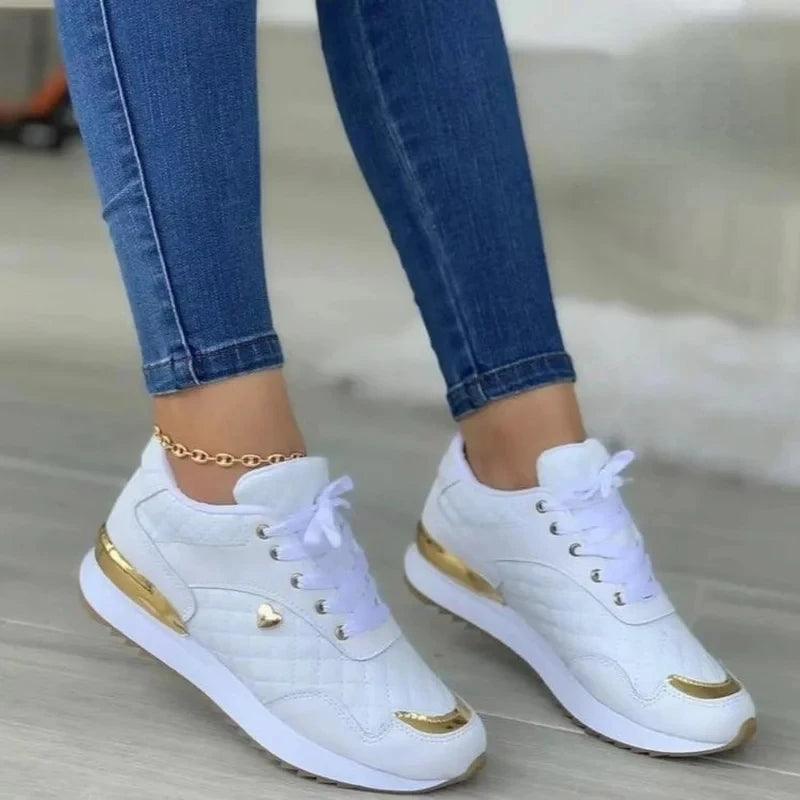 2025 Women's Mesh Sneakers Patchwork Lace Up Flat Shoes for Women Lightweight Female Shoes Classic Versatile Zapatillas De Mujer