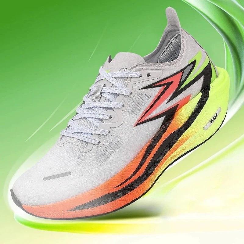 Men Sports Breathable Lightweight Running Shoes Speciality Carbon Board Marathon Men's Comfortable Athletic Nonskid Sneakers