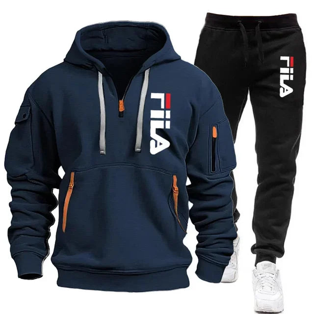 Heren Hoodie Set met Broek - Outdoor Sportkleding met Multi-Pocket 15