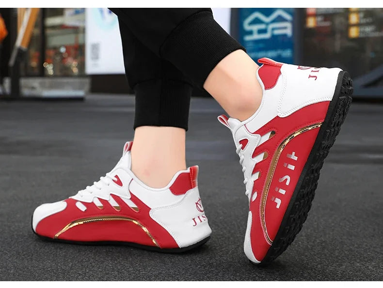 Luxury Men's Sneakers High Quality Leather Casual Shoes for Men Fashion All-match Sport Shoes Platform Comfor Men Running Shoes