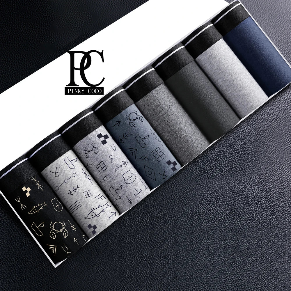 4/8PCS Men's Panties Pure Cotton Underwear Boxer Shorts Breathable Comfortable Plus Size Man Underpants Boxershorts Lot L-4XL 8PCS-8-8