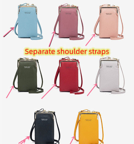 Dames Schoudertas Lychee Patroon - Kleine Crossbody Tas PU Leer Shoulder strap pink