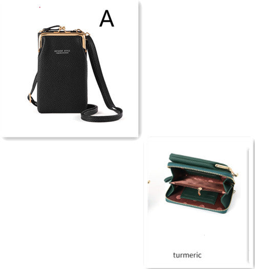 Dames Schoudertas Lychee Patroon - Kleine Crossbody Tas PU Leer Set4