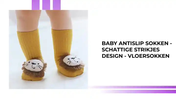 Baby Antislip Sokken - Schattige Strikjes Design - Vloersokken by@Outfy